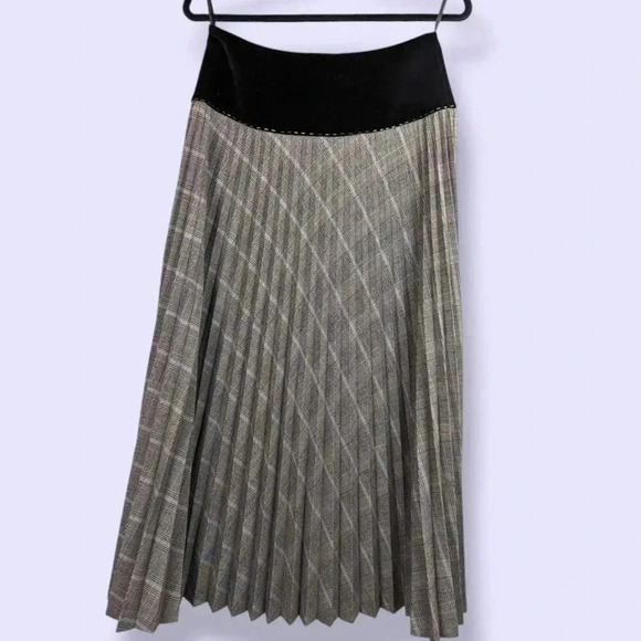 Vintage Carole Little Brown Pleated Skirt - Picture 5 of 6